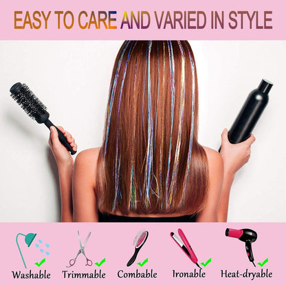 Packaging of the CelineBella starlight pink and galaxy pattern temporary hair accessories.