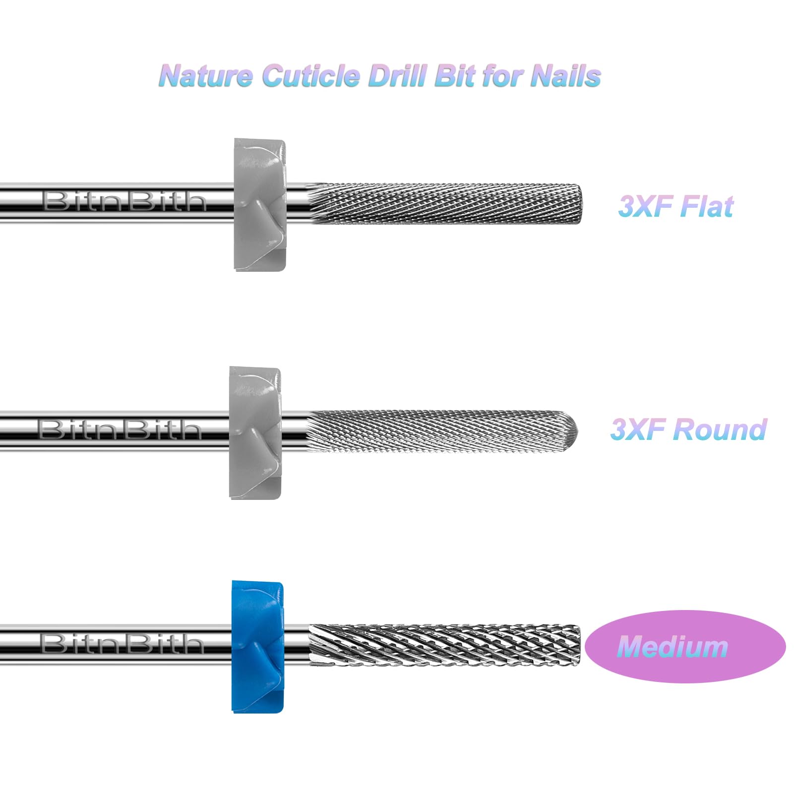 Under nail cleaning application using BitnBith safety flat top carbide bit