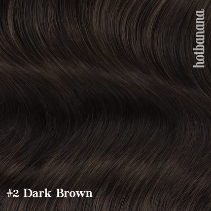 HOTBANANA one hundred and twenty grams clip on hair extensions back view application style