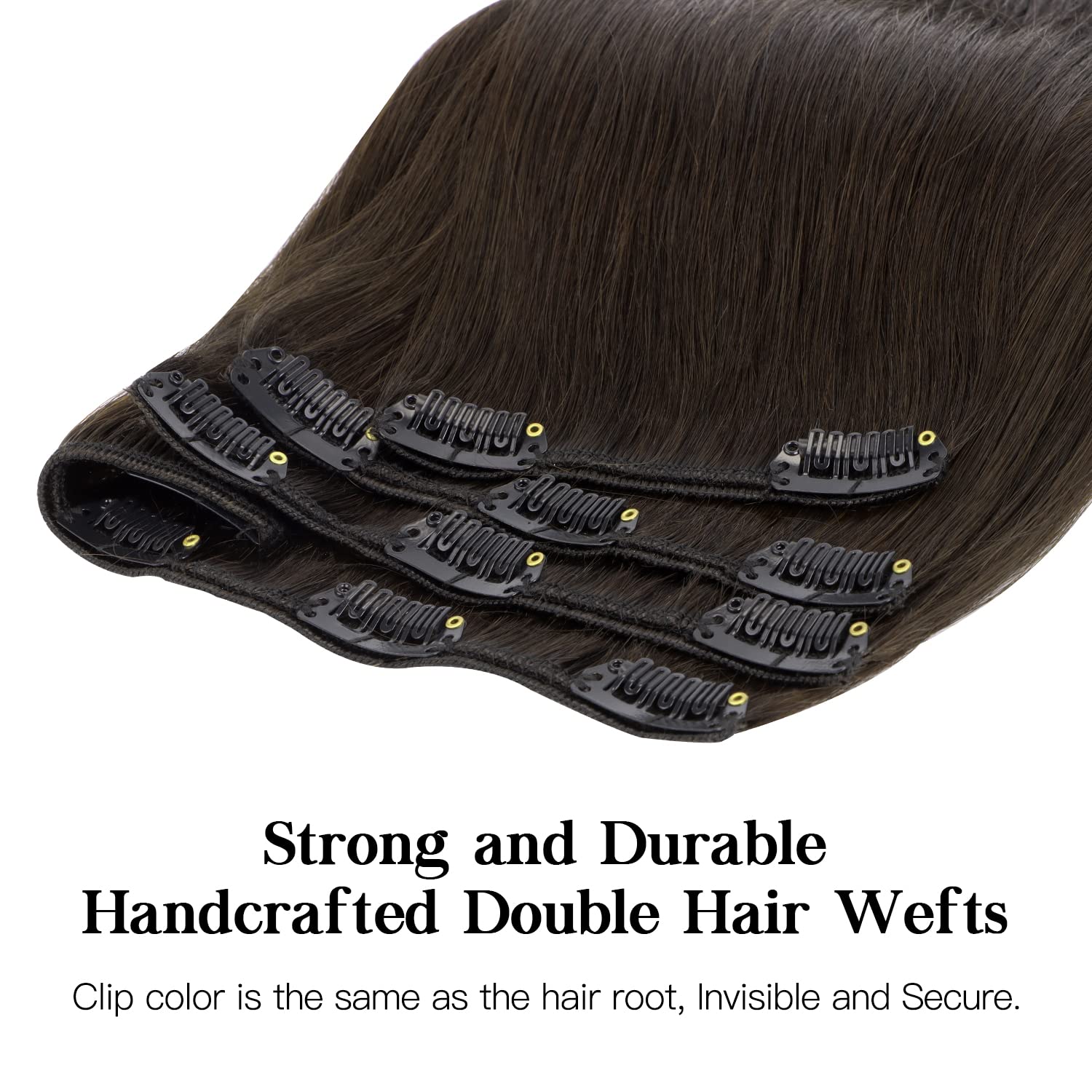 HOTBANANA premium remy human hair pieces showing even weight distribution layout