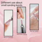 Top view of Corfulra nail art sanding bands for natural nails