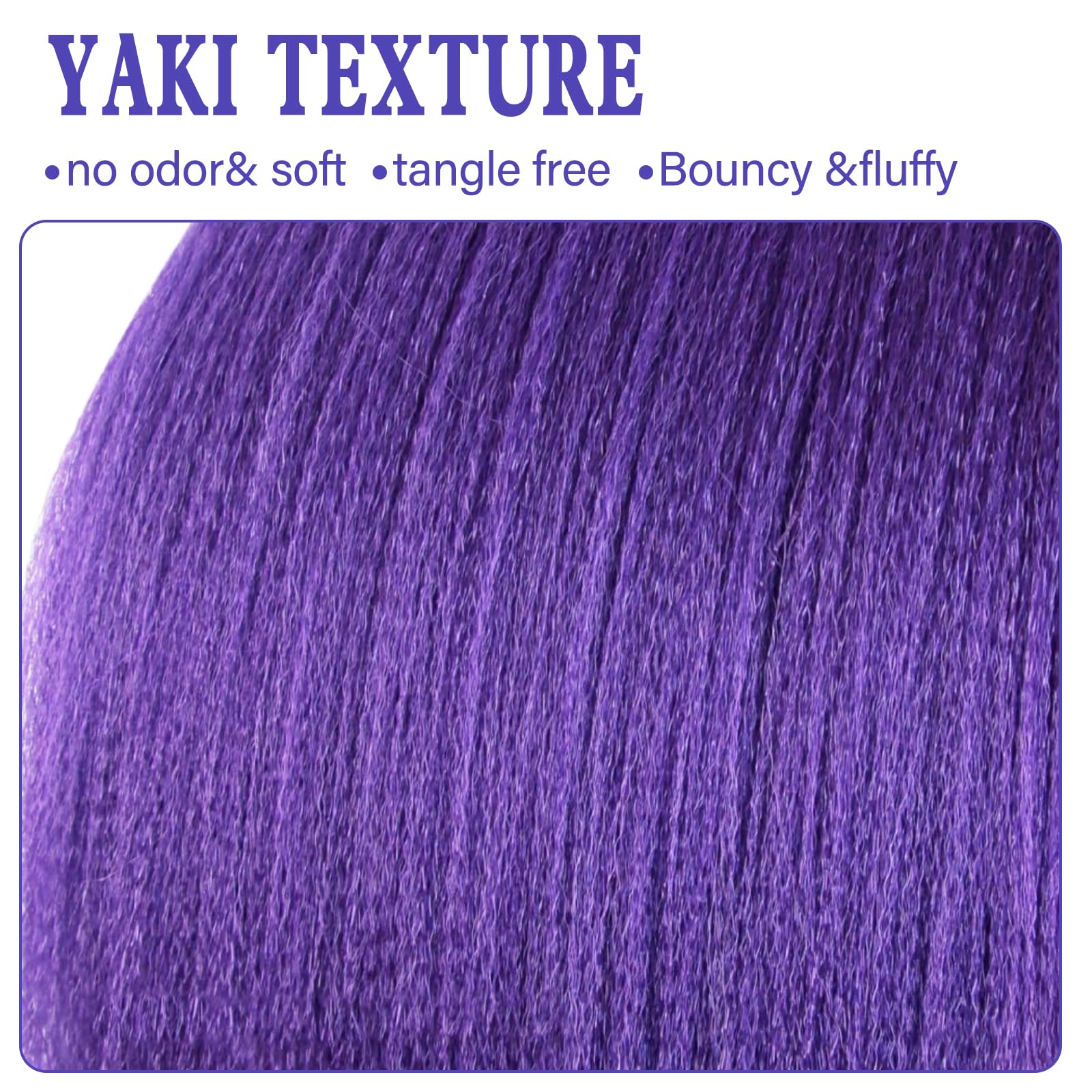 Beyond Beauty purple synthetic extensions styled into long knotless box braids