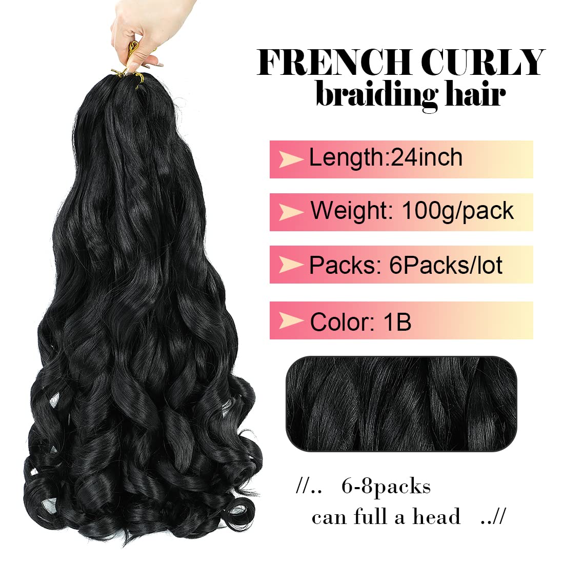 Pre stretched 24 inch Yaki texture braiding hair close up