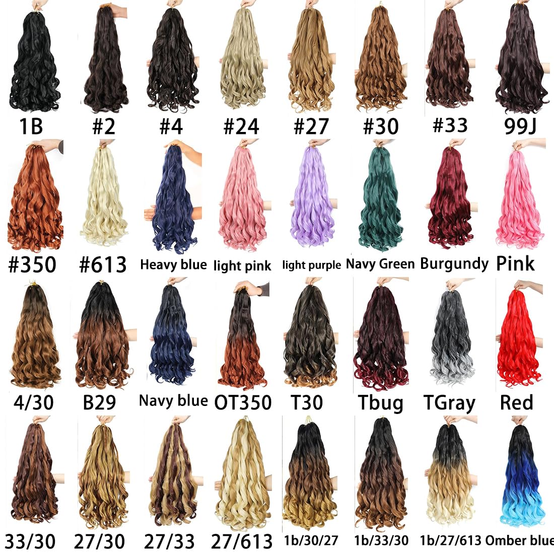 Lightweight sweat resistant synthetic crochet braids detailed texture