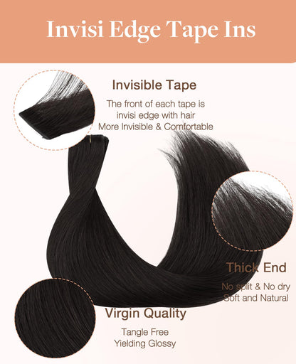 Demonstration of the thin double sided adhesive tape on premium extensions