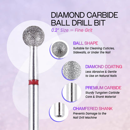 Professional diamond drill bit for dry manicure and pedicure