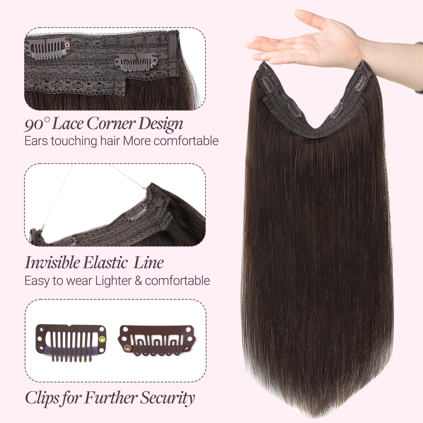GOO GOO real Remy human hair extensions thickness showcase