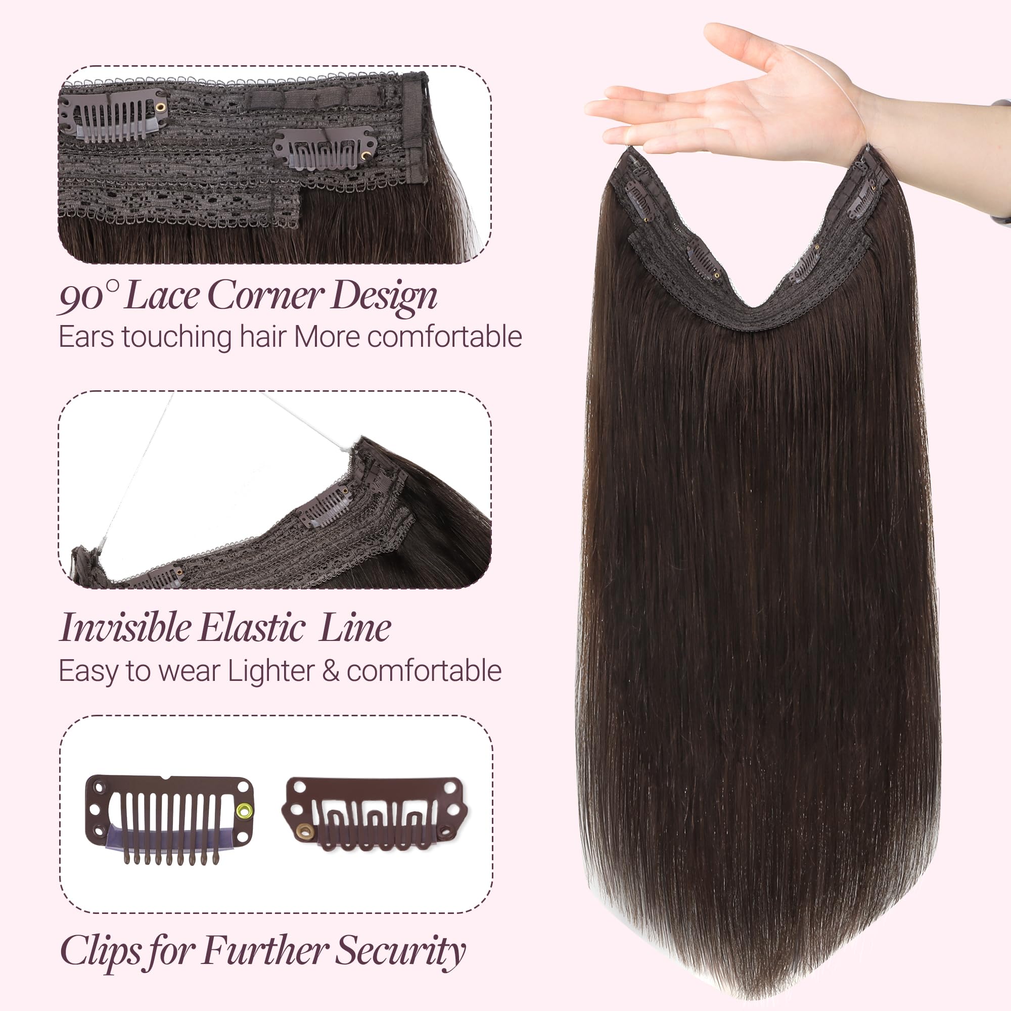 GOO GOO real Remy human hair extensions thickness showcase