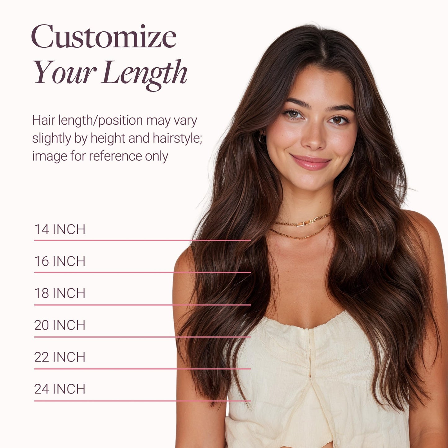 GOO GOO straight premium human hair extensions back view profile