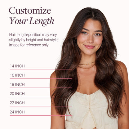 GOO GOO straight premium human hair extensions back view profile