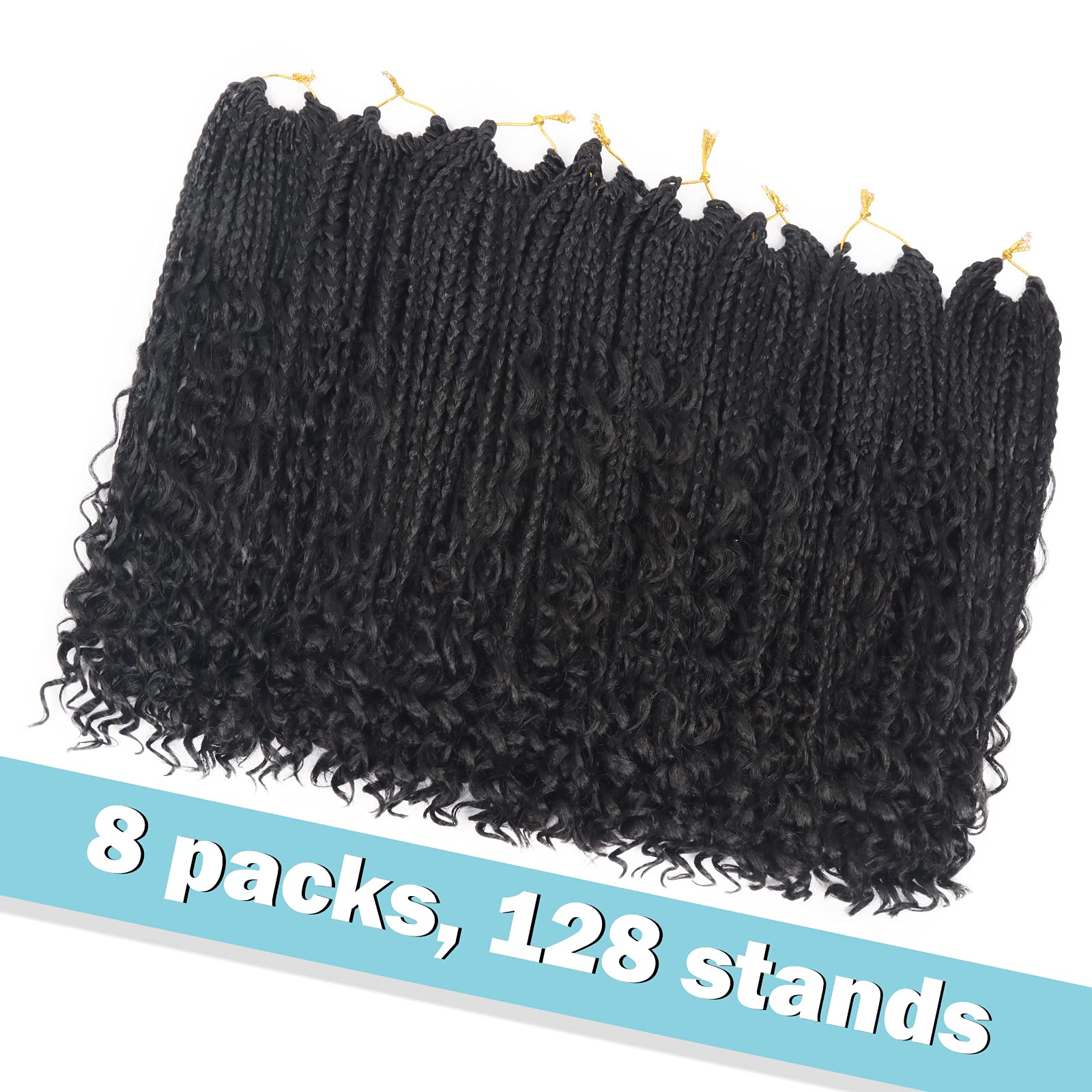 Close up view of the pre-looped loops on Diha synthetic braiding extensions for easy installation.