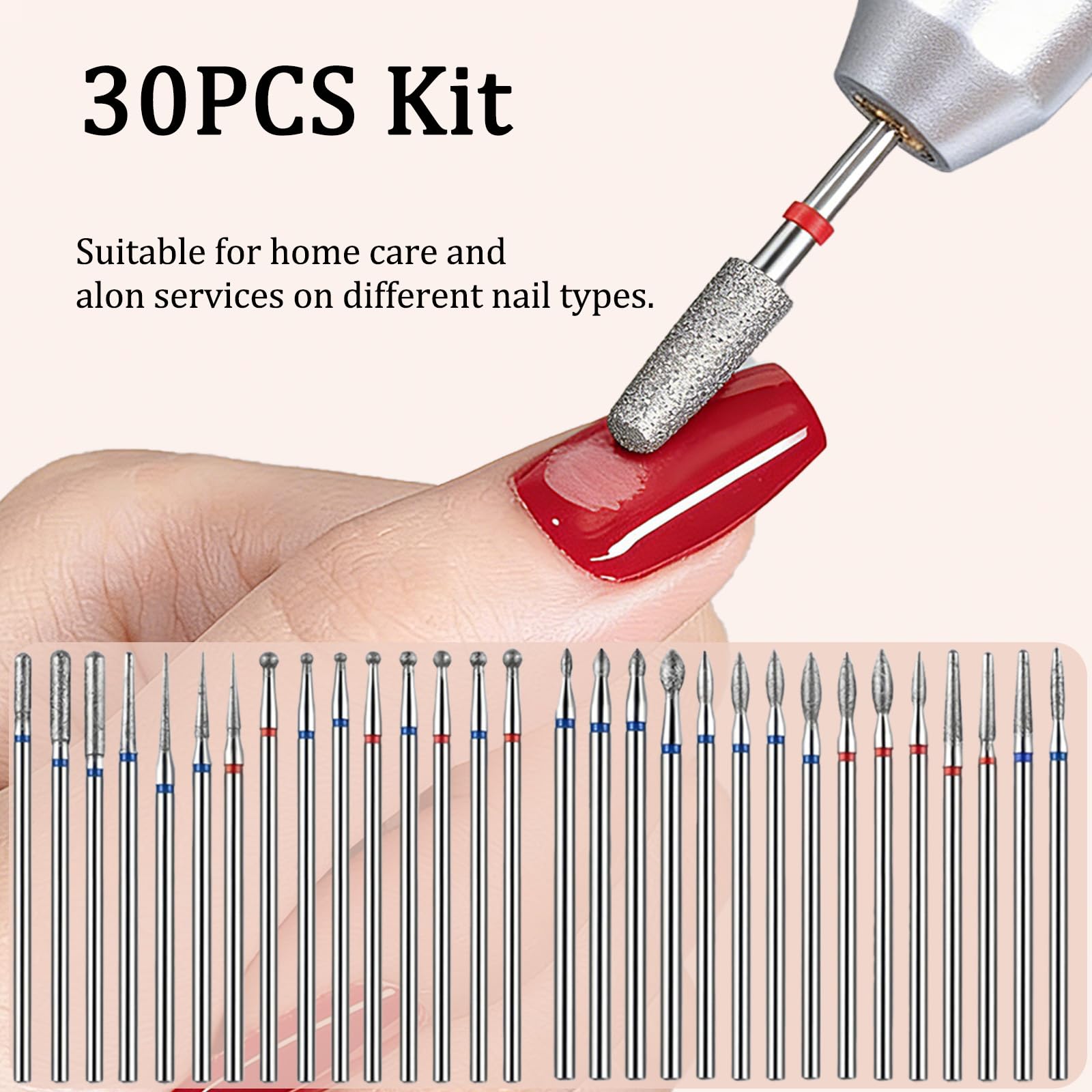 3/32 inch shank diamond cuticle bits for nail file