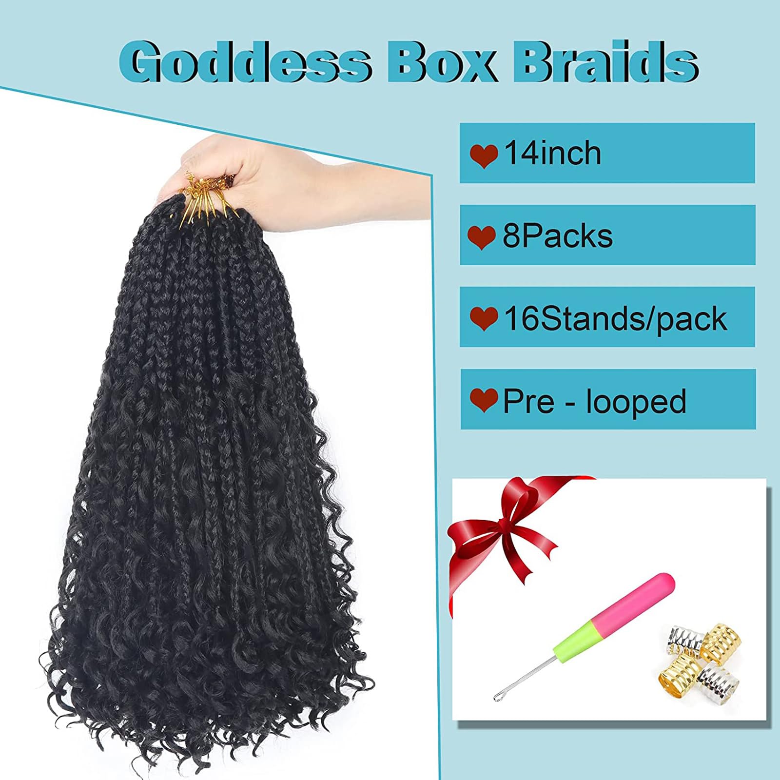 Detailed texture view of the soft wavy curly ends on Diha bohemian crochet box braids.