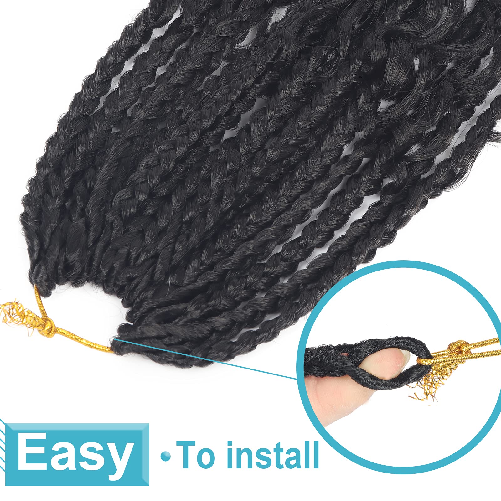 Full set bundle of 8 packs of Diha Goddess protective styling braiding hair displayed clearly.