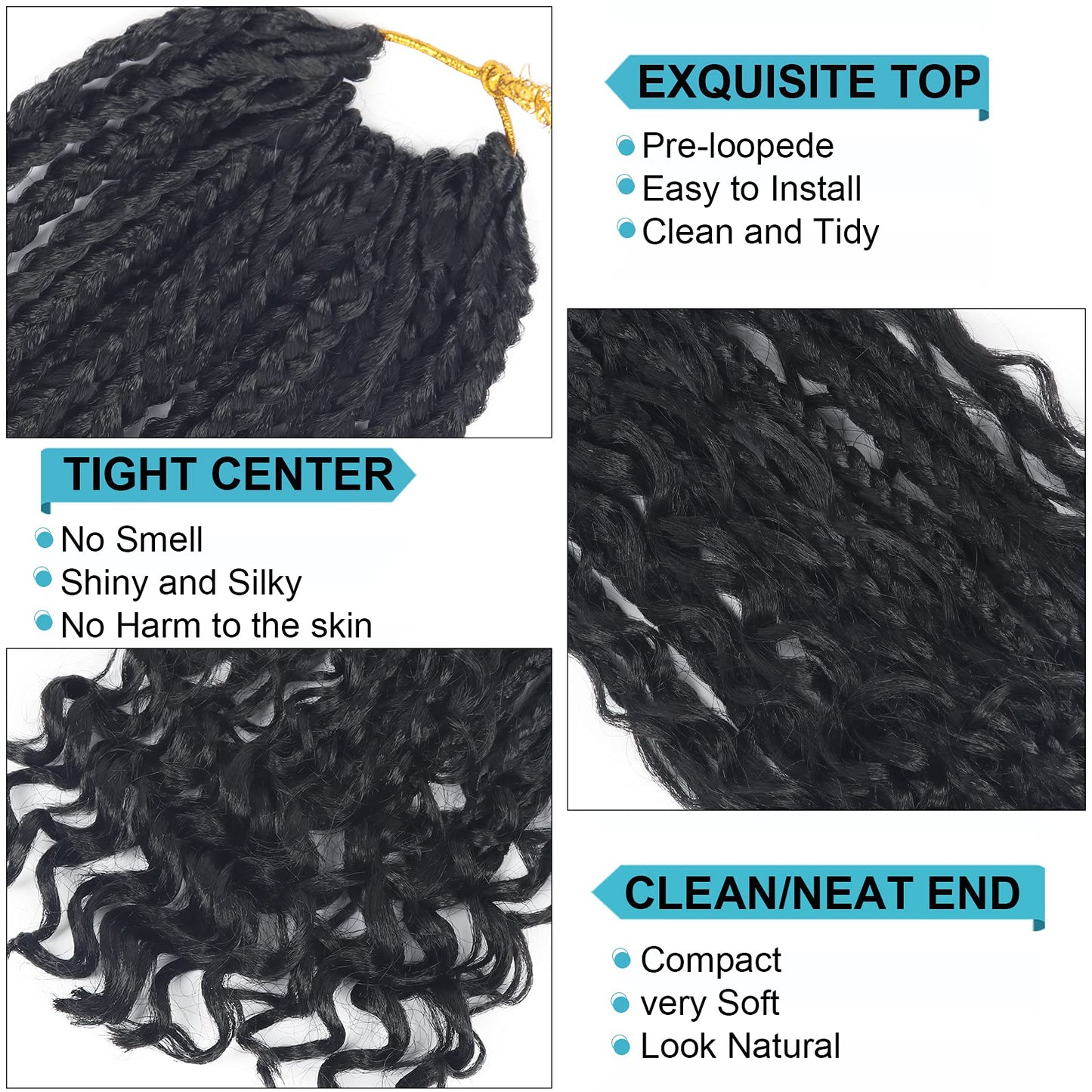 Side angle profile of the low-temperature synthetic fiber braids highlighting the smooth texture.