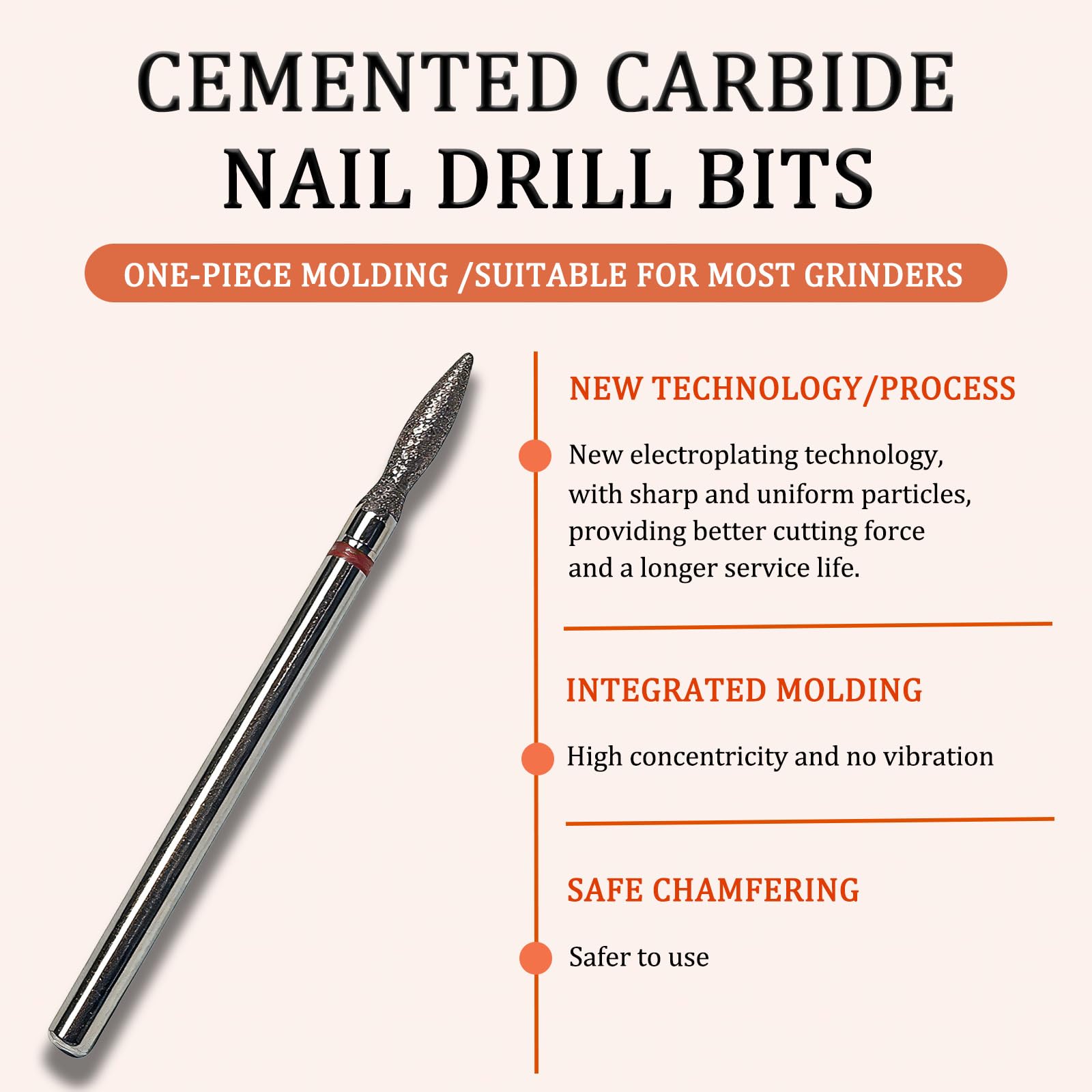 Besdas electric nail file drill bit set for home salon