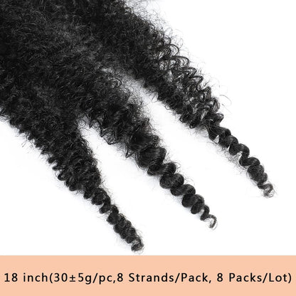 Soft kinky synthetic hair extensions for protective styling