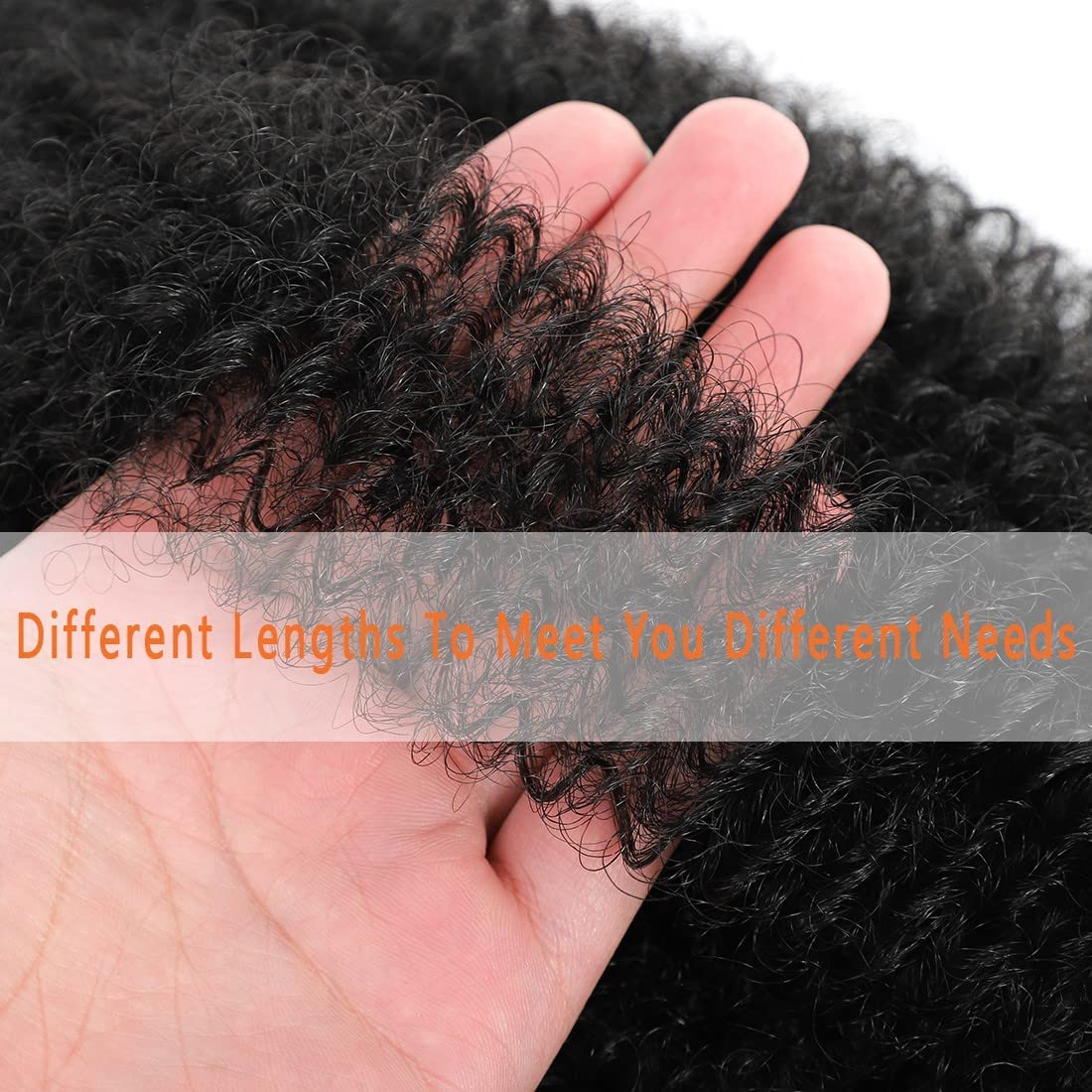 Lightweight synthetic crochet hair bundle for soft locs styling