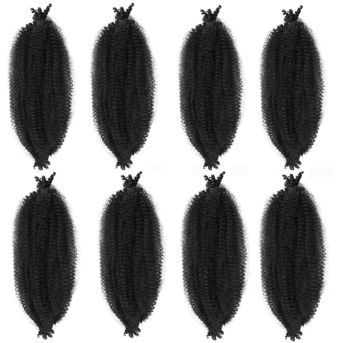 USA imported Celie kinky afro twist extension strands display