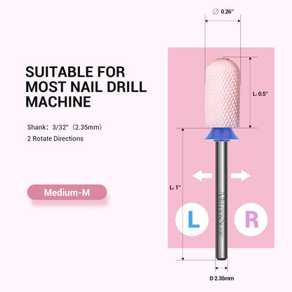 MelodySusie nail drill bit in professional manicure setup