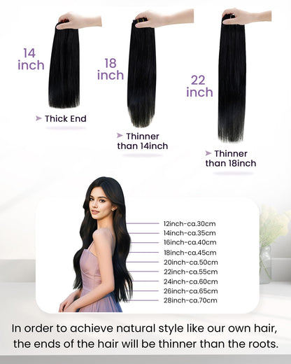 LaaVoo blonde ombre human hair extension texture and thickness showcase