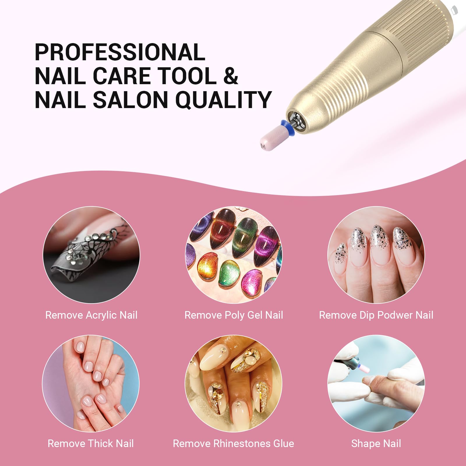 MelodySusie ceramic nail drill bit inside original black storage box