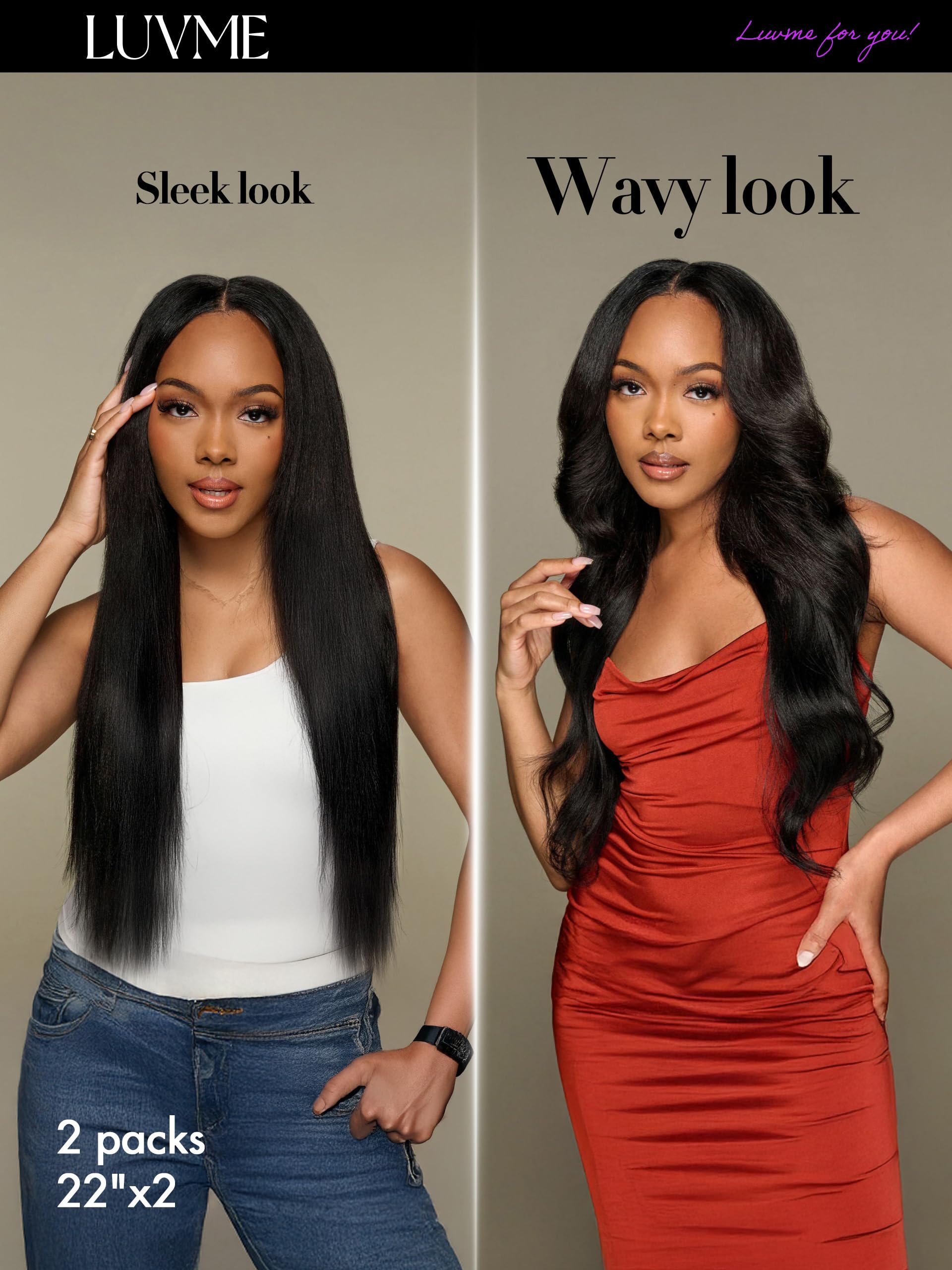LUVME HAIR ultra thin polyurethane weft clip detail showing silicone grip