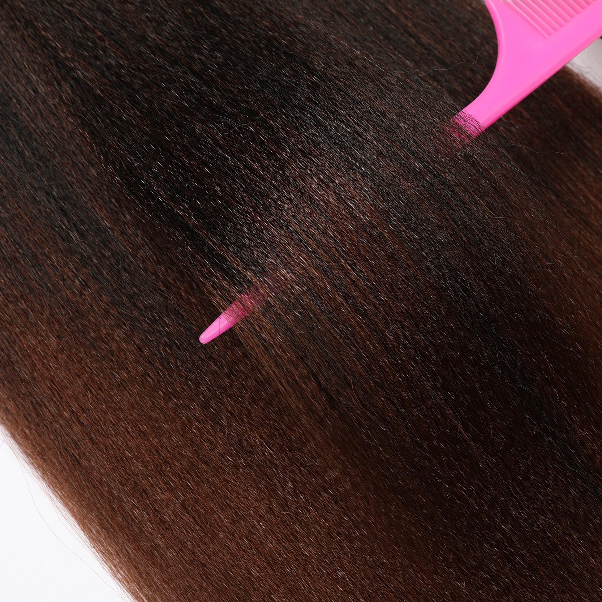 Close up look of professional itch free pre feathered hair extensions