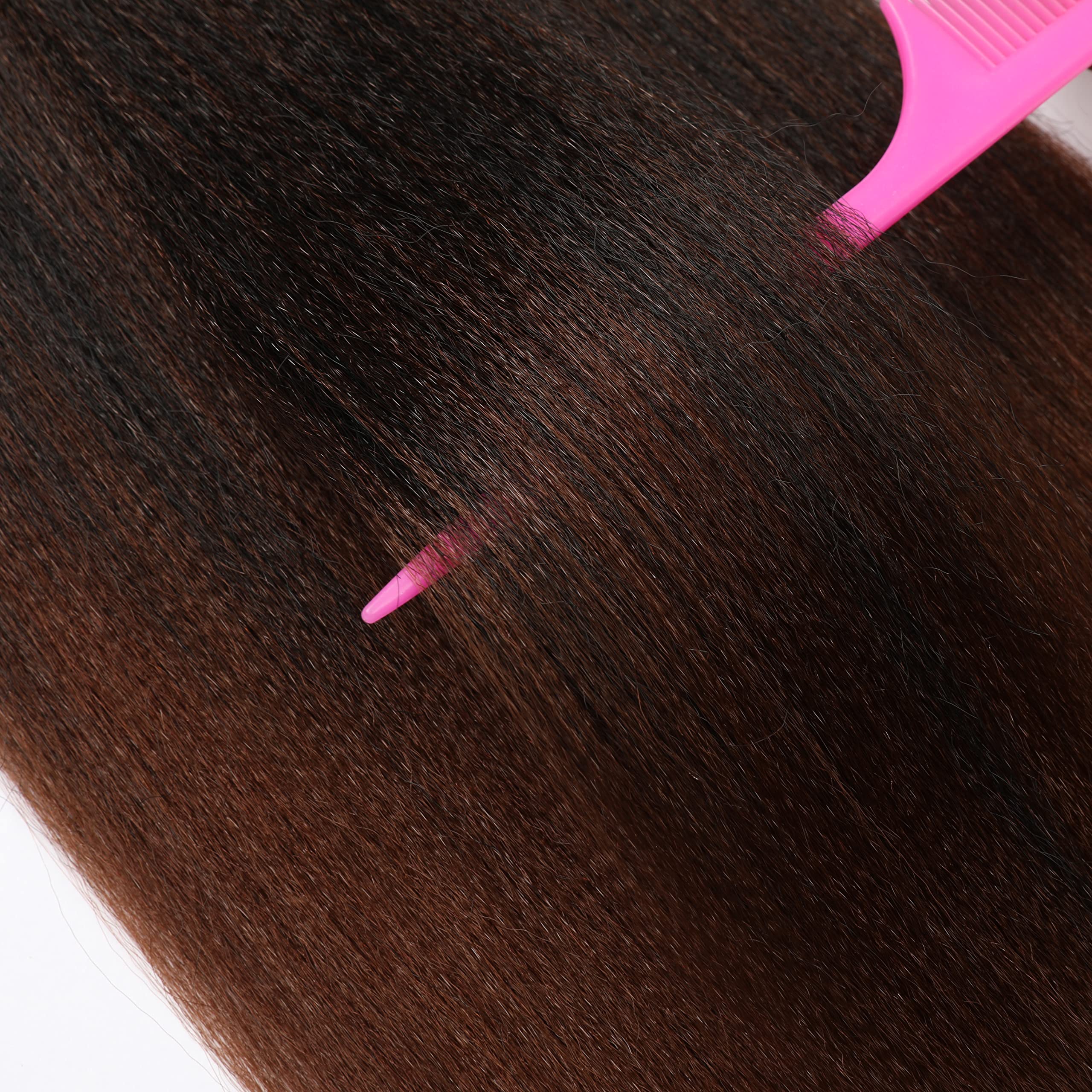 Close up look of professional itch free pre feathered hair extensions