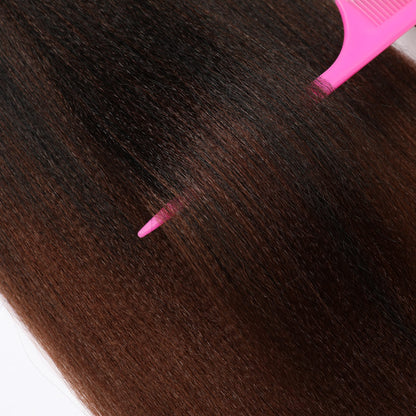 Close up look of professional itch free pre feathered hair extensions