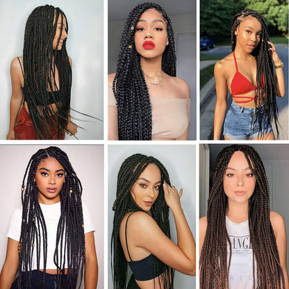 Alrence sweat resistant synthetic crochet twist braids packaging layout with natural black extensions.