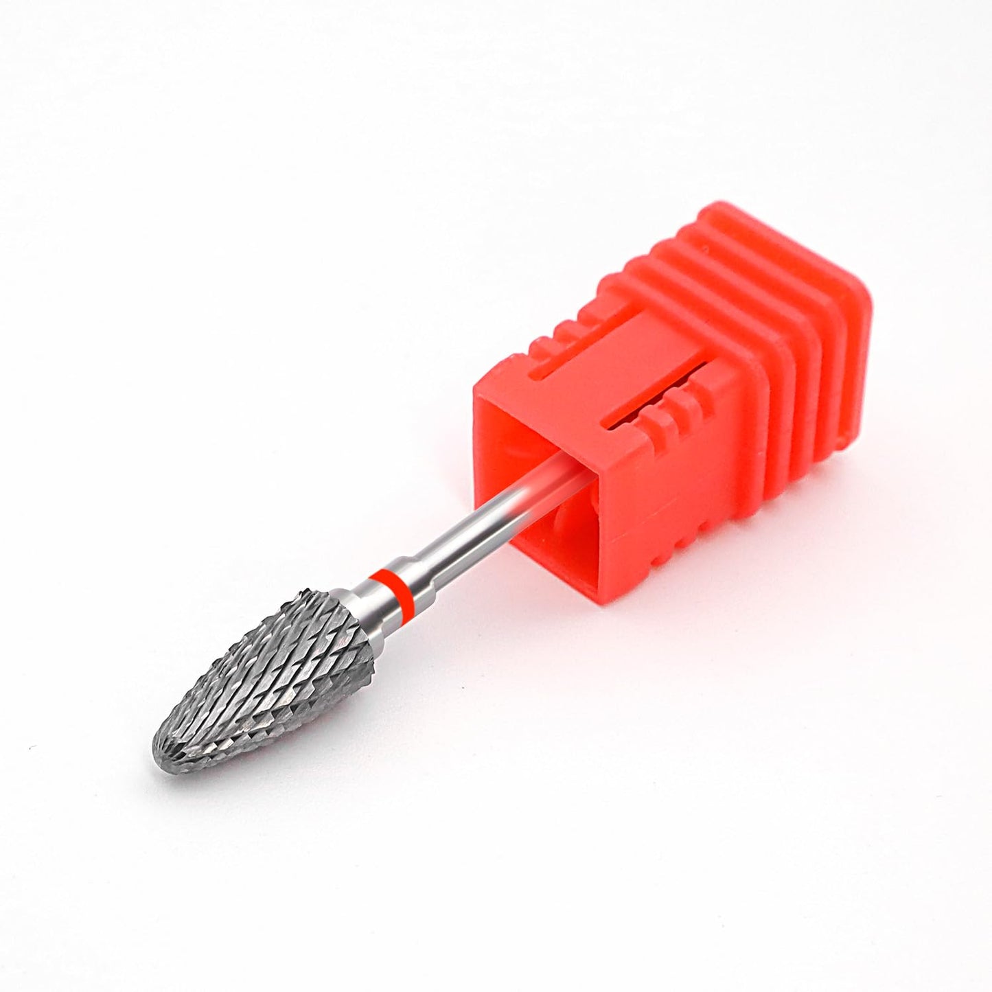 Side view of the fine grit cone shaped tungsten carbide bit suitable for professional nail art beginners.