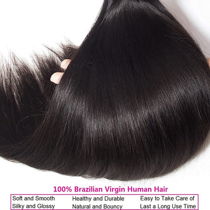 Silky smooth Brazilian Remy human hair extensions displaying realistic sheen and thickness.