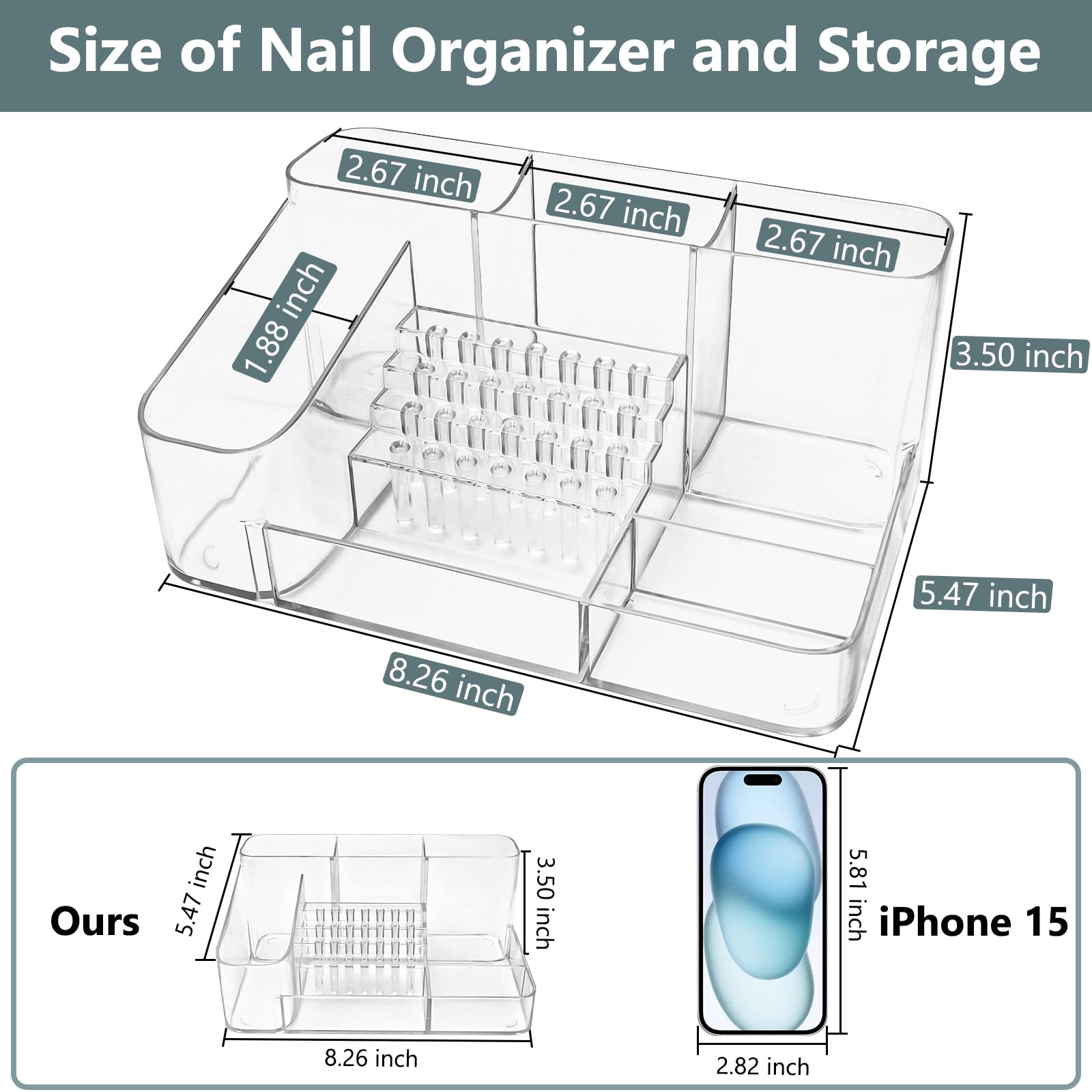 CGBE professional clear desktop organizer tray setup on a clean salon workstation with professional tools.