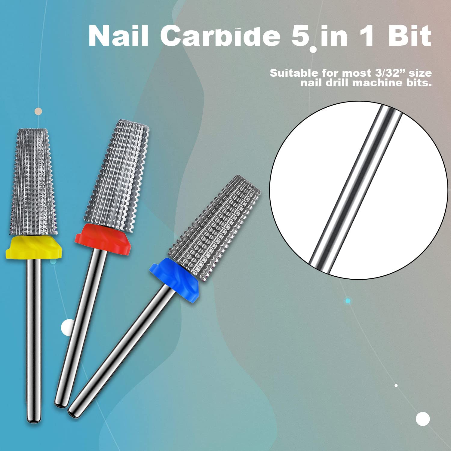 Depvko bi directional nail drill bit set showing two way rotation pattern for left and right hand.