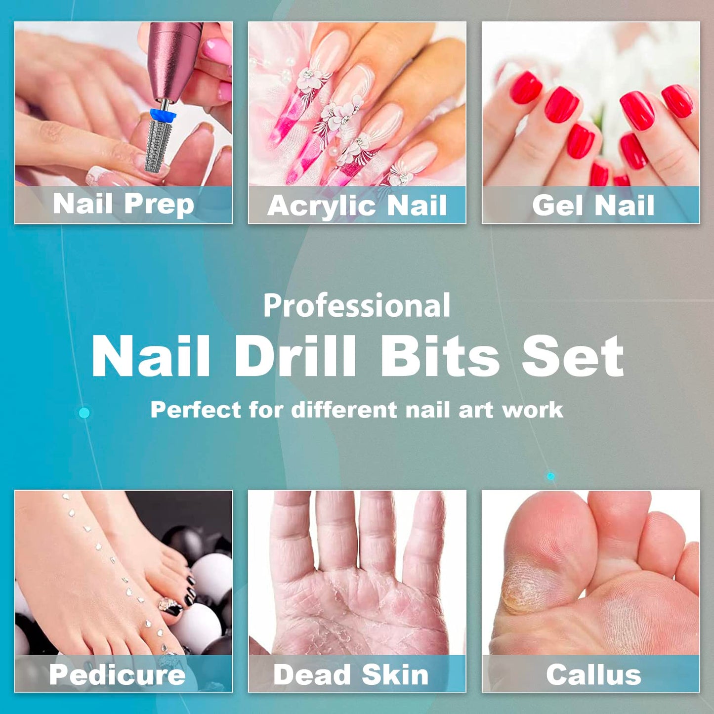 Professional Depvko 3 piece nail drill bit packaging for acrylic gel fast removal.
