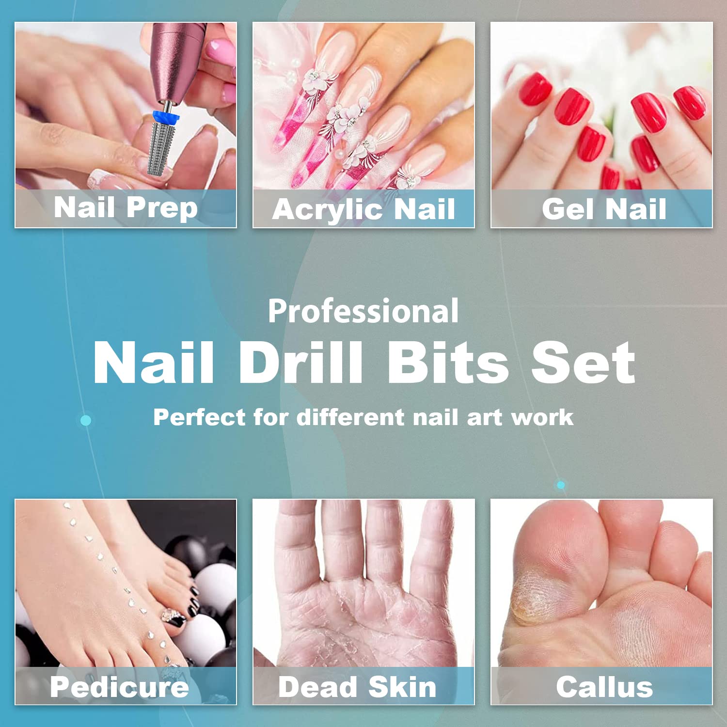Professional Depvko 3 piece nail drill bit packaging for acrylic gel fast removal.