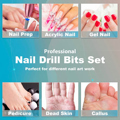 Professional Depvko 3 piece nail drill bit packaging for acrylic gel fast removal.