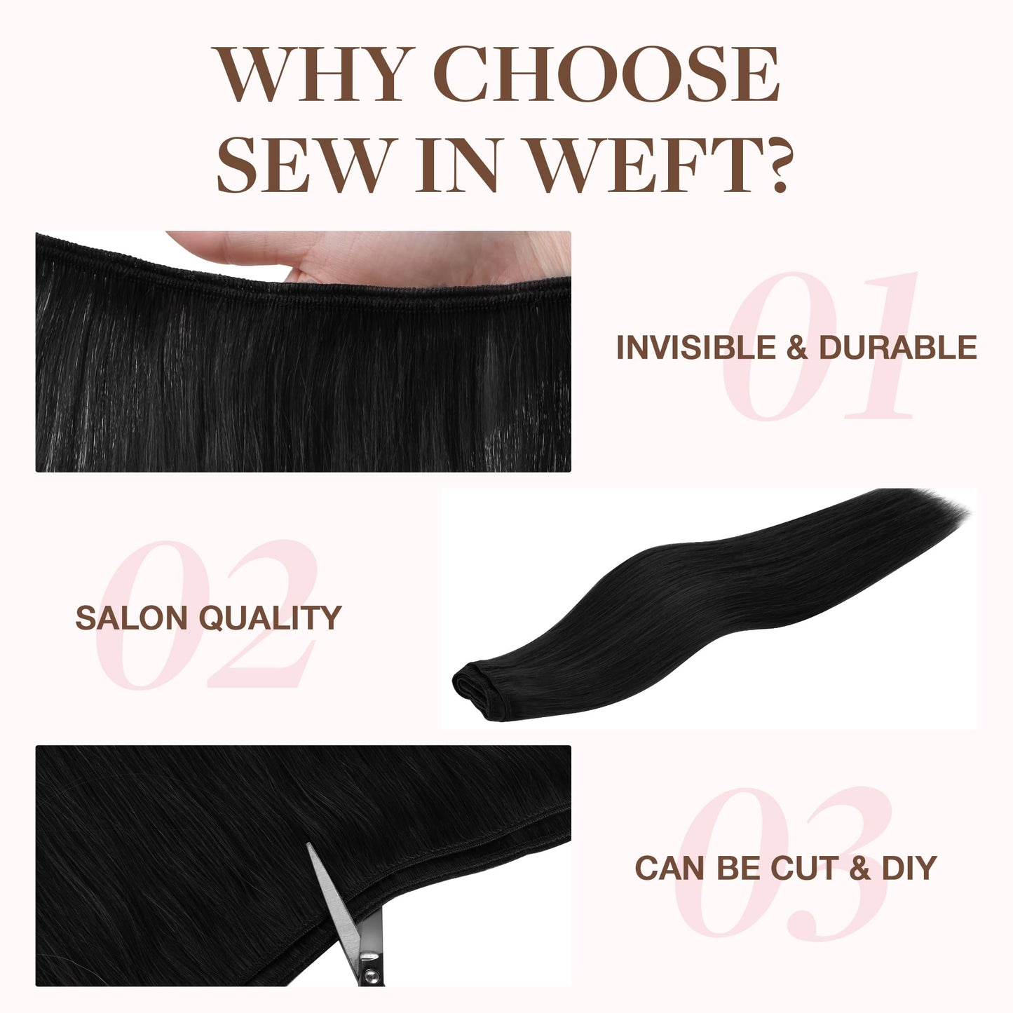 Premium 22 inch double weft hair extensions laid out to display full length and density.