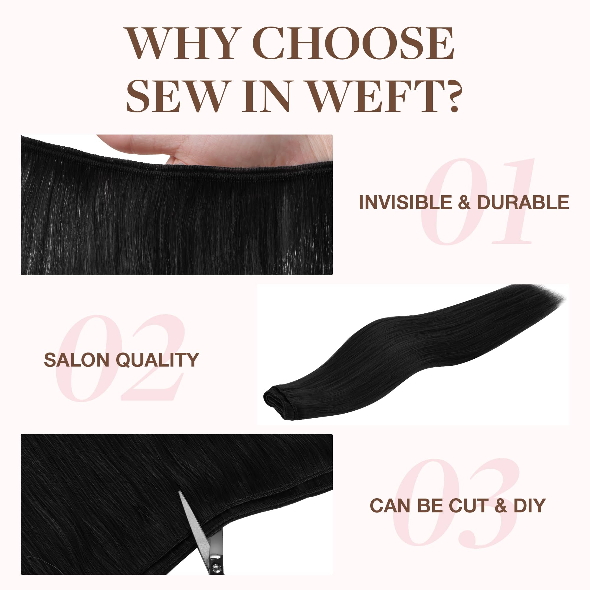 Premium 22 inch double weft hair extensions laid out to display full length and density.