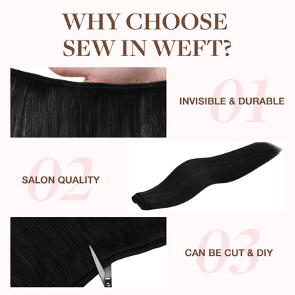 Premium 22 inch double weft hair extensions laid out to display full length and density.