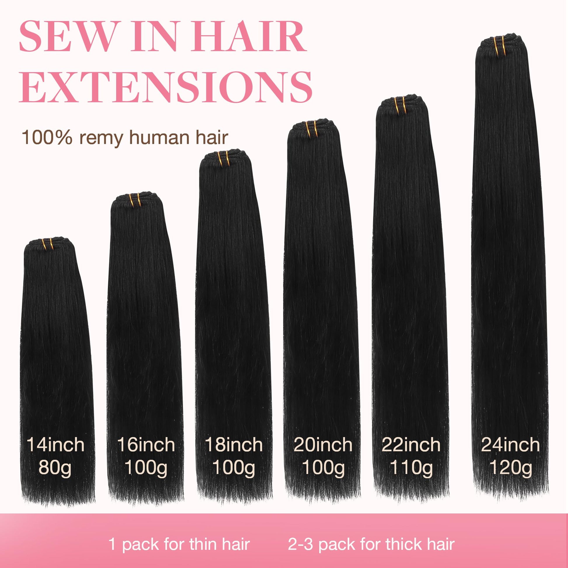 Detailed view of the 110 grams hair extension bundle illustrating healthy hair ends.