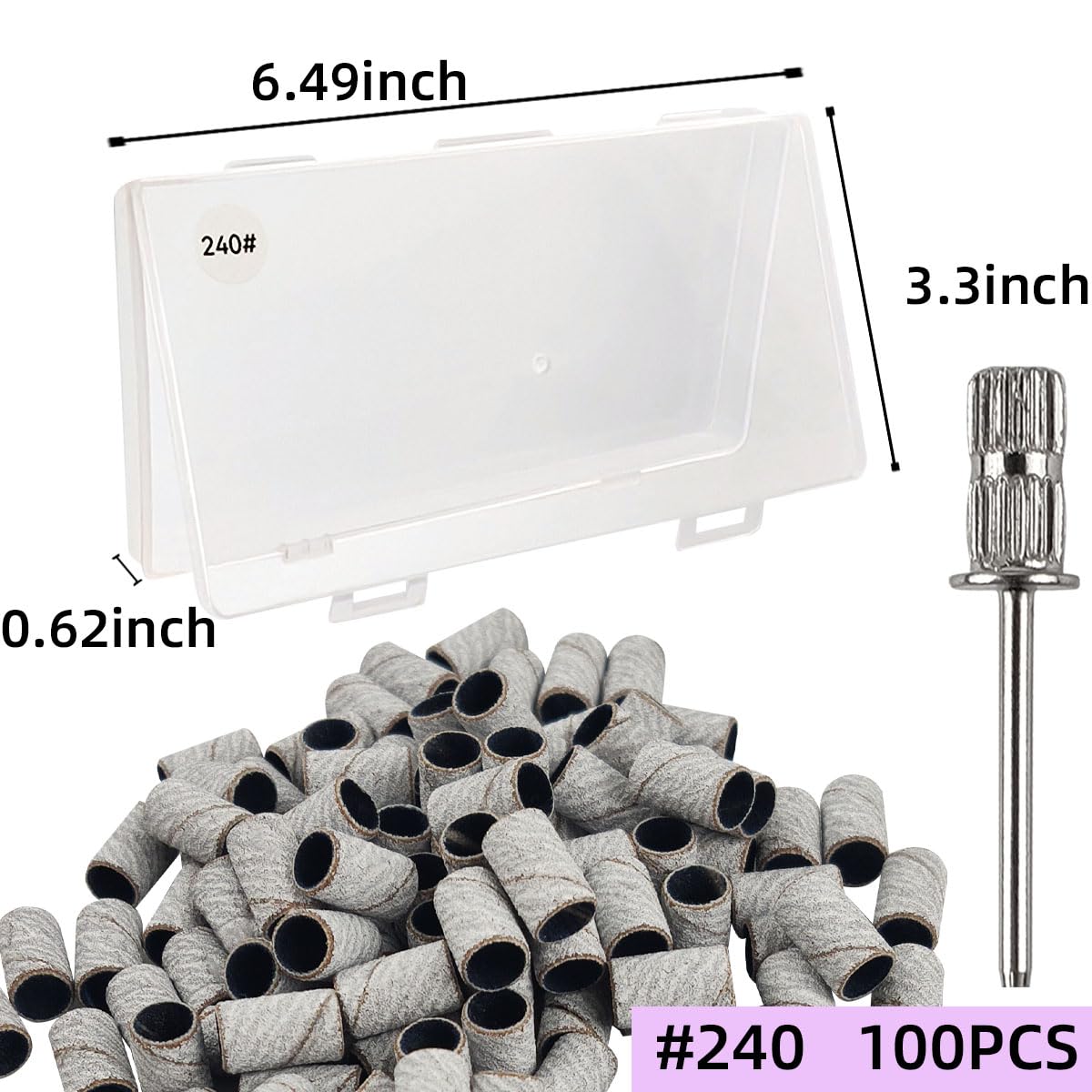 Packaging detail of TKYZMS nail drill sanding bands
