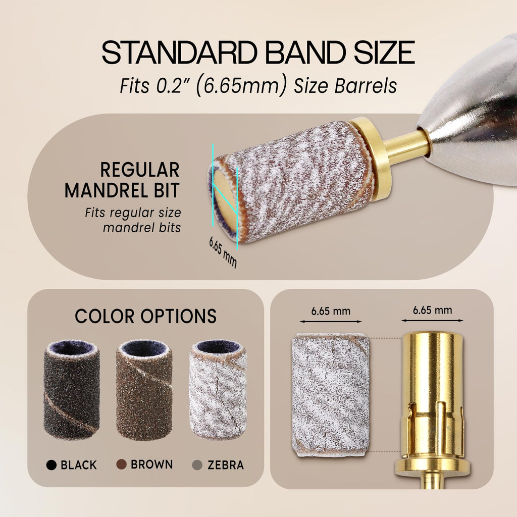Using Pana sanding bands for acrylic nail shaping