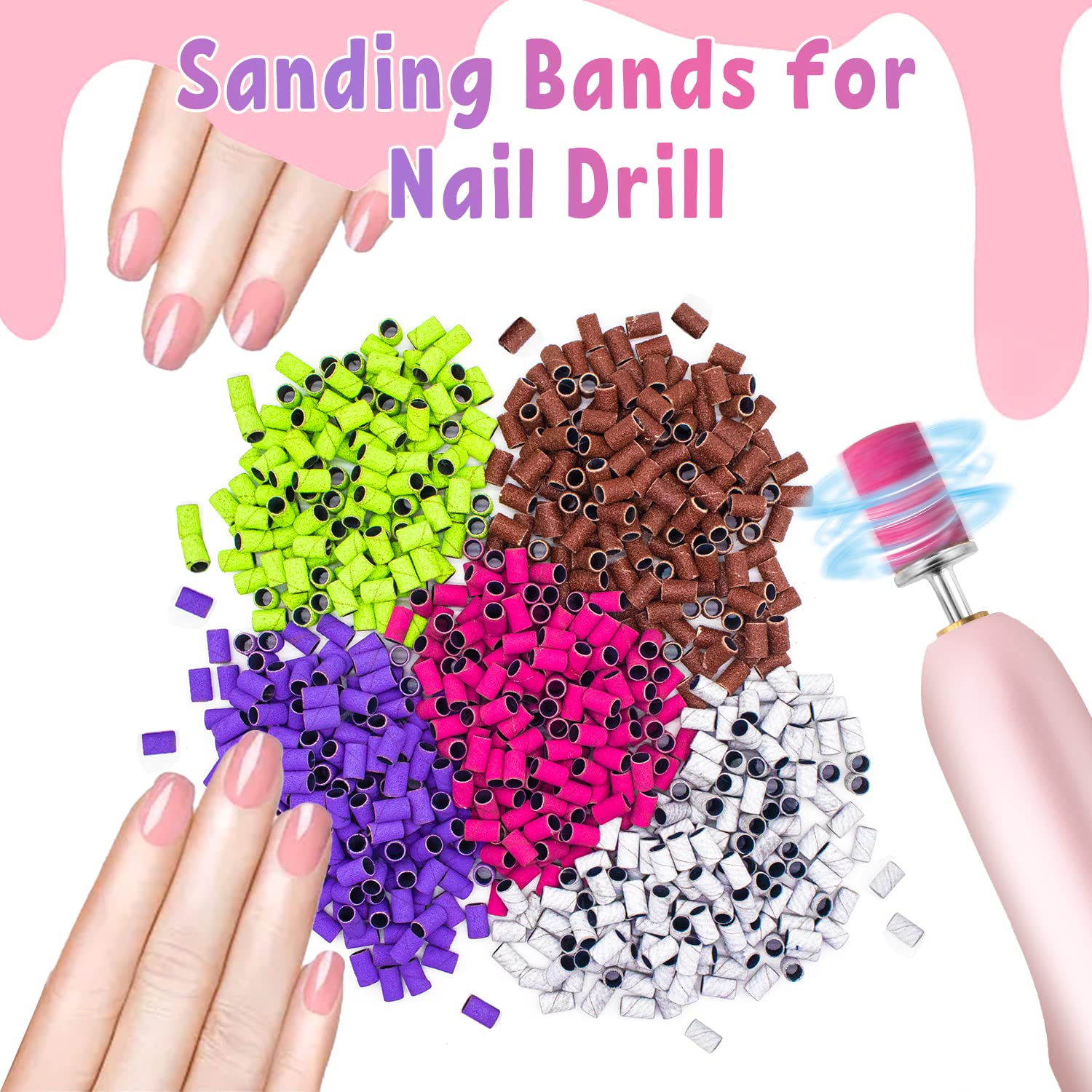 Bleswin nail prep sanding bands for salon pedicure use