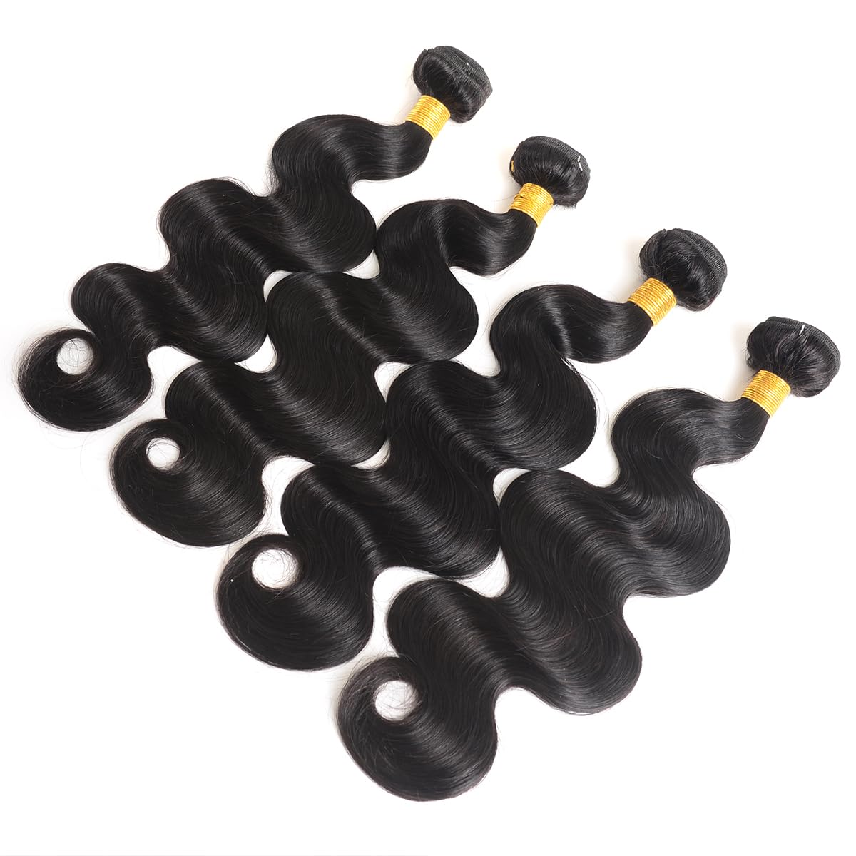 Premium natural black virgin hair bundles showing healthy thick ends