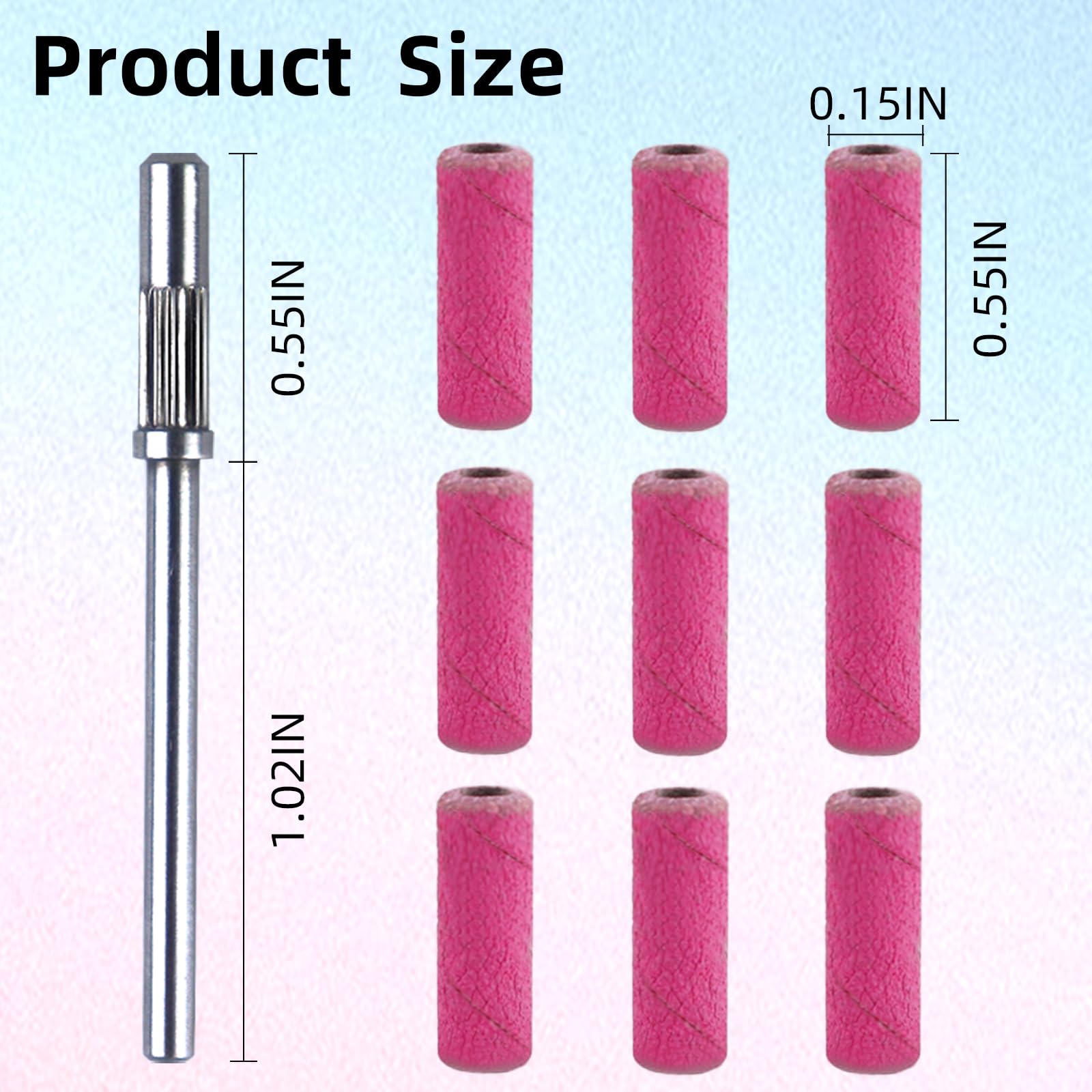 Professional nail drill tool with sanding band attached