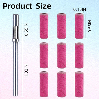 Professional nail drill tool with sanding band attached