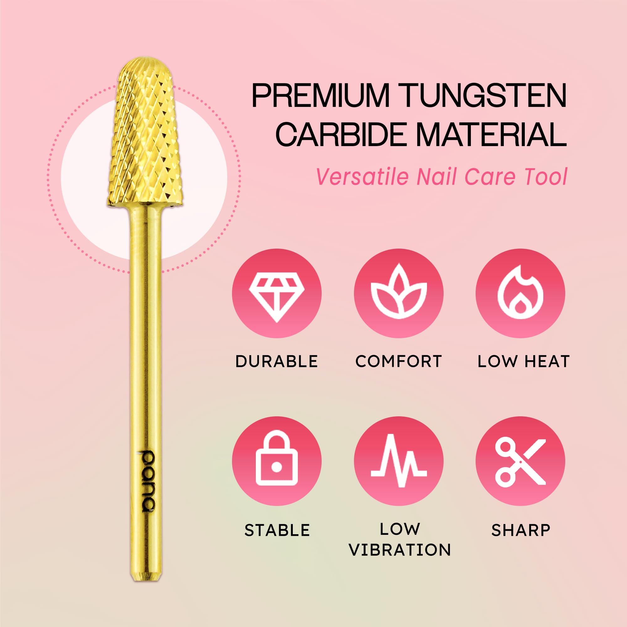 Top view of Pana silver flame carbide nail bit