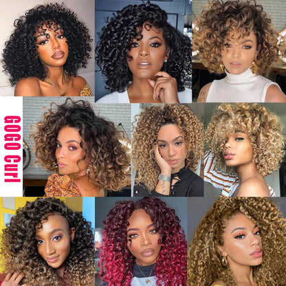 Product packaging of EERYA GoGo Curl crochet hair extensions detailing the premium quality features.